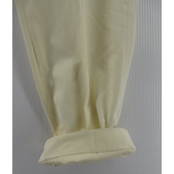 VINTAGE Ralph Lauren Polo Pants 38X32 Cream Chino Side Tabs Trousers * - Picture 6 of 14